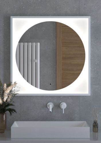 Зеркало с подсветкой Defesto ECLIPSE DF 2228R 80х80 подвесное - фото 3