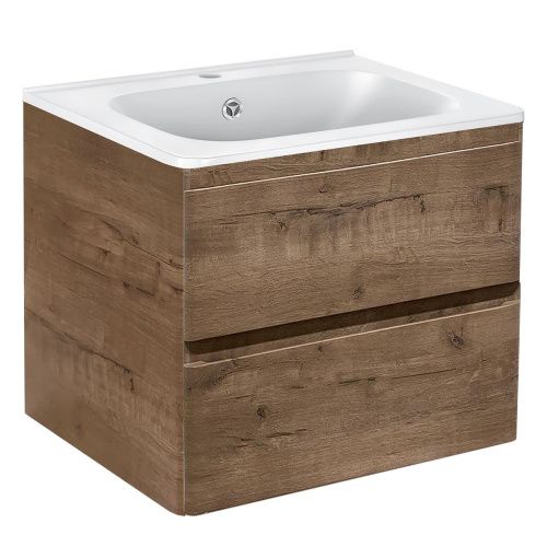 Тумба под раковину Vincea Vico VMC-2V600VO 60х50 подвесная цвет коричневый - фото 4
