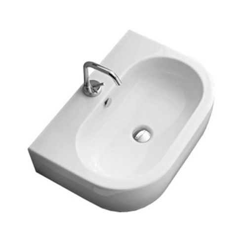 Раковина из сантехнического фарфора Kerasan Flo 314201*1 60х40 накладная цвет белый 1 отверстие под смеситель