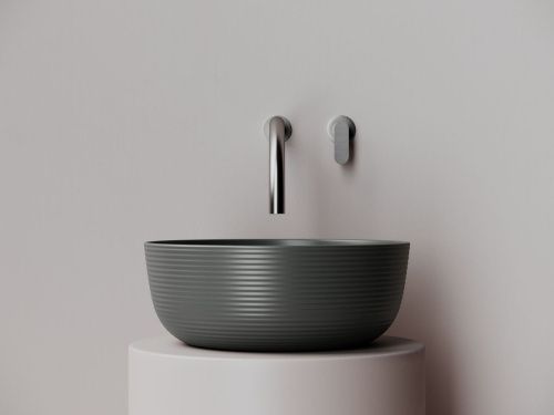 Раковина из сантехнического фарфора Ceramica Nova ELEMENT CN6073MDH 40х40 накладная цвет черный без отверстий под смеситель - фото 4