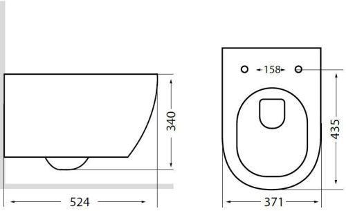 Чаша унитаза подвесная Logan L5W CITY 019100-u-01 цвет белый без сиденья безободковая каскадный смыв - фото 2