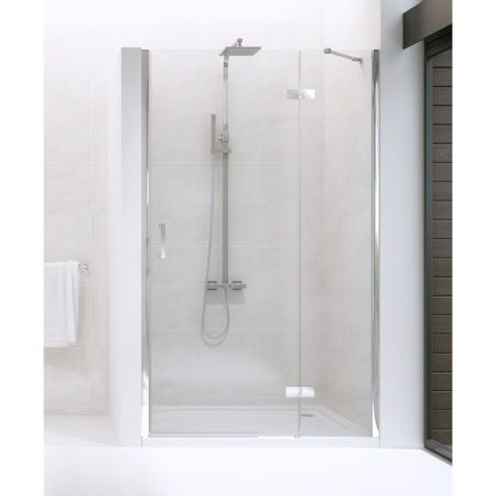 Душевая дверь New Trendy NEW RENOMA R D-0096A 80х195 стекло прозрачное профиль хром