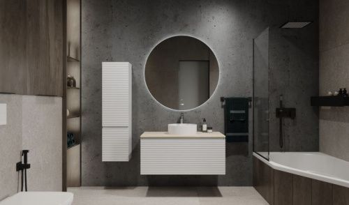 Шкаф-пенал Jorno COSSETY Coss.04.124/P/W/JR 30х120 подвесной цвет белый - фото 2