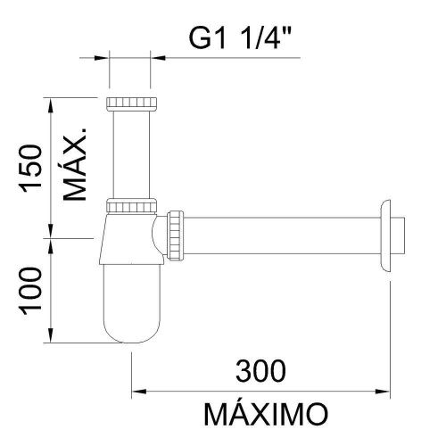 Сифон Clever URBAN 61820 бронза - фото 2