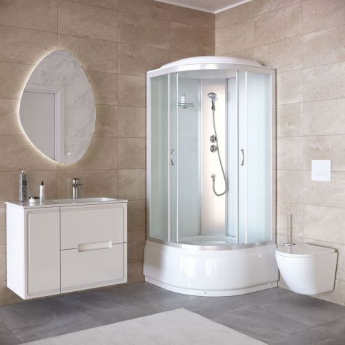 Душевая кабина Taliente TA-9090M 90х90 четверть круга с крышей ориентация универсальная - фото 2