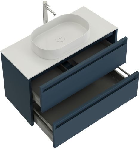 Тумба под раковину Allen Brau Fantasy 2.0 1.11001.BGM 2.0 80х50 подвесная цвет синий - фото 2