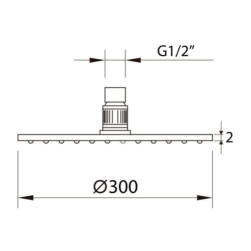 Верхний душ Clever SLIM INOX AIR 61965 30х30 золото - фото 2