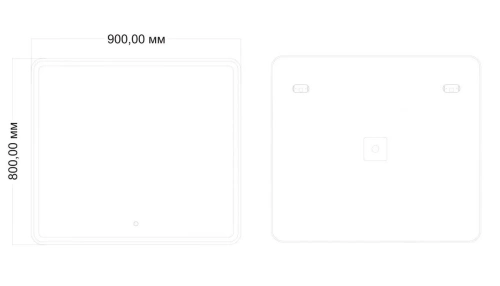 Зеркало с подсветкой Art&Max VITA AM-Vit-900-800-DS-F 90х80 подвесное - фото 2