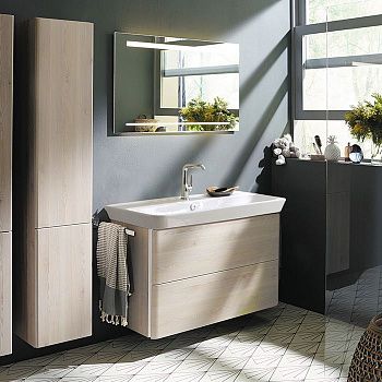 Тумба с раковиной Burgbad Iveo SFEN100F2835G0161C0001*1 100х50 подвесная цвет коричневый