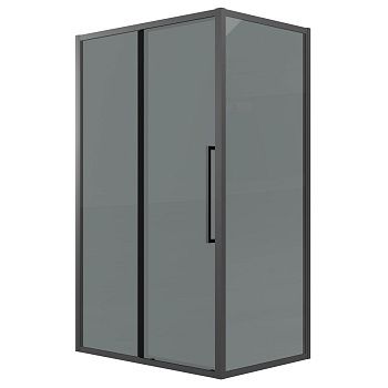 Душевой уголок Grossman Cosmo 120.K33.02.1370.21.10 130х70 стекло тонированное профиль черный без поддона