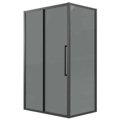 Душевая перегородка Grossman Cosmo 200.K33.02.70.21.10 70х195 стекло тонированное профиль черный - фото 2