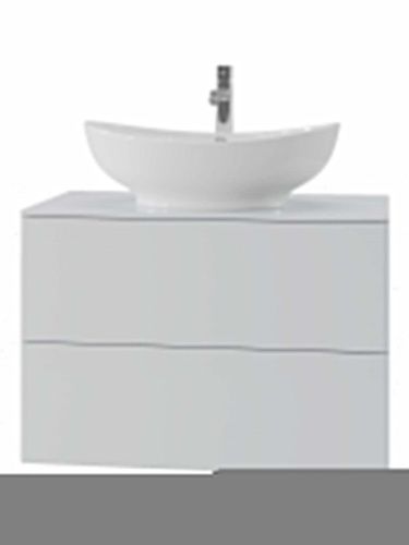 Тумба с раковиной Orange Otto Ot-75TuMDF+G56 80х40 подвесная цвет белый - фото 2