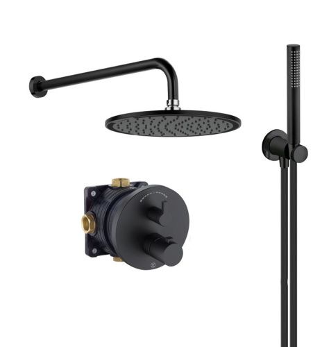 Душевая система Kludi NOVA FONTE 208313915 встраиваемая в стену цвет черный