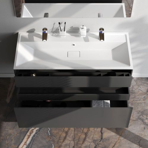 Тумба под раковину Am.Pm Inspire V2.0 M50AFHX1203GM 120х50 подвесная цвет серый - фото 3