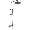Душевая стойка Rose R3736H настенная цвет черный с термостатом