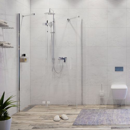 Душевой уголок Wasserkraft 10H07LWHITE 120х90 стекло прозрачное профиль хром без поддона - фото 2