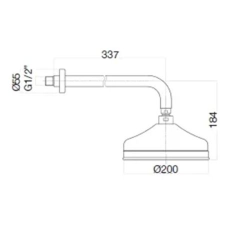 Верхний душ Webert Armony AC0015010 20х20 золото - фото 3