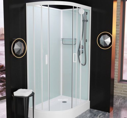 Душевая кабина Frank 418019 100х80 асимметричная без крыши ориентация правая - фото 3