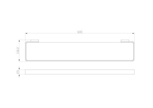 Стеклянная полка Wonzon & Woghand LOTTE WW-8327A-BGM - фото 2