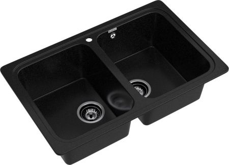 Кухонная мойка Granfest Standart S-780K черный 80х50 цвет черный поверхность матовая