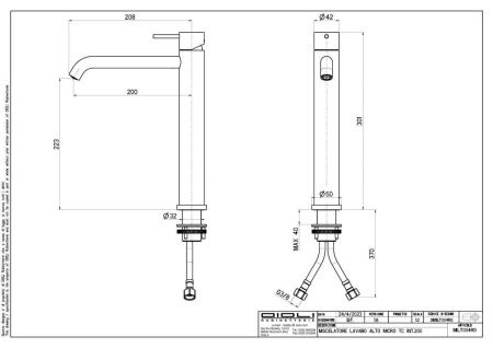 Смеситель для раковины Oioli Micro MILT004RO/C00 на столешницу хром
