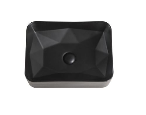 Раковина из сантехнического фарфора Orange B02-460mb 50х40 накладная цвет черный - фото 4