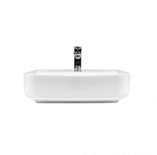 Раковина из сантехнического фарфора Bond Cube S13-500 50х40 накладная цвет белый 1 отверстие под смеситель - фото 5