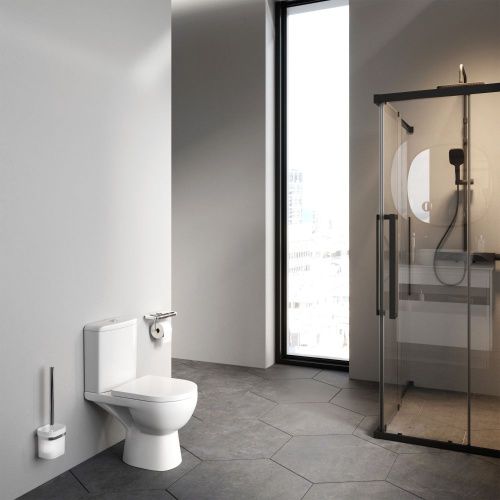 Унитаз напольный с бачком Am.Pm Sunny C85C8600SC белый с сиденьем микролифт безободковый каскадный смыв - фото 4