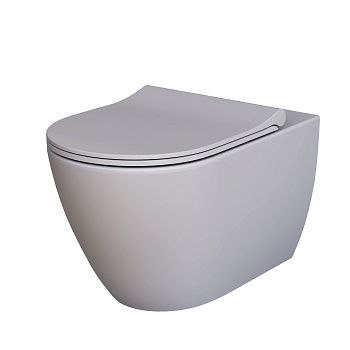 Чаша унитаза подвесная Ambassador Queen 113T20301R цвет серый без сиденья каскадный смыв