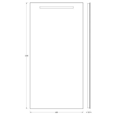 Зеркало Evoform Lumline BY 2012 60х120 подвесное