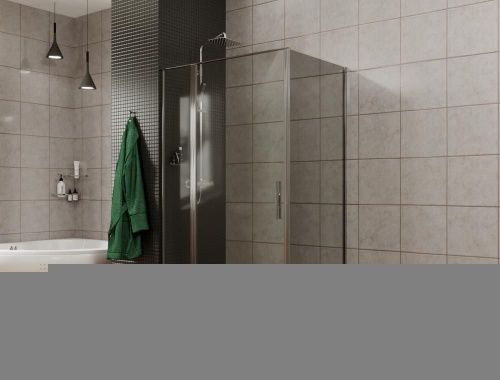 Боковая стенка Allen Brau Priority 3.31013.00G 80х200 стекло тонированное профиль хром - фото 3