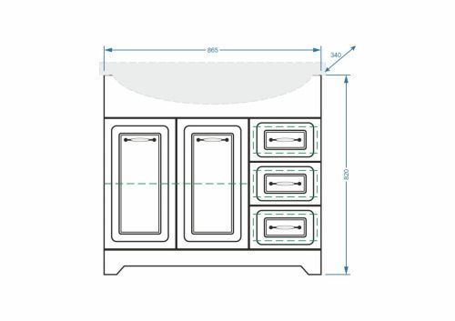Тумба под раковину Stella Polar Кармела ольха SP-00000175 90х30 напольная цвет белый - фото 2
