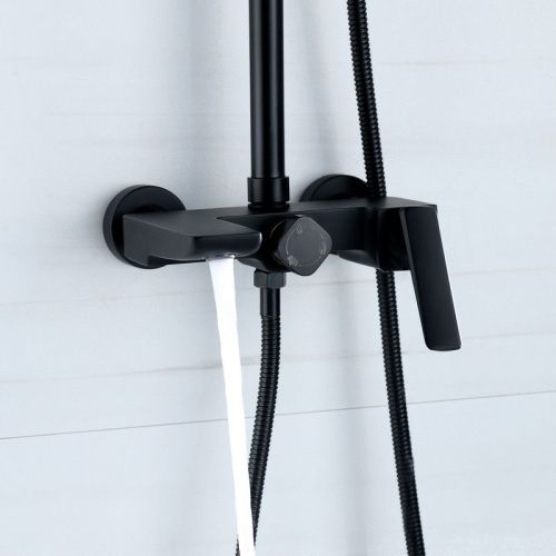 Душевая стойка Bond Cube B02-9488 настенная цвет черный - фото 4