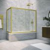 Душевая шторка на ванну Vegas-Glass ZV+ZVF TUR+NOVO ZV+ZVF NOVO 190*80 03 crystalvision 190х140 стекло прозрачное профиль золото ориентация универсальная