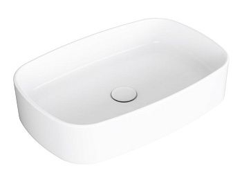 Раковина из сантехнического фаянса Simas FO 04 bia 60х40 накладная цвет белый