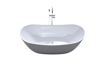 Ванна акриловая Art&Max AM-502-1700-785 170х80 отдельностоящая овальная с каркасом