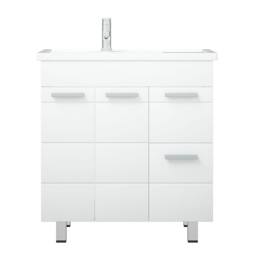 Тумба под раковину Corozo Денвер SD-00000531 80х40 напольная цвет белый - фото 4