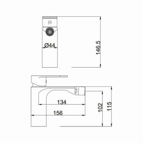 Смеситель Fashun A5085-35 на биде золото - фото 3