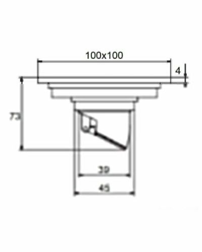 Душевой трап Orange TR01-002cr 10х10 хром - фото 3