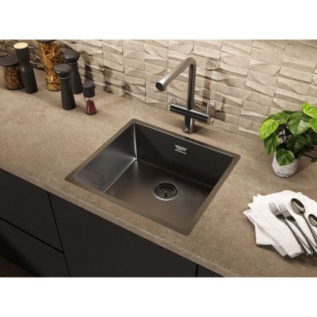 Кухонная мойка Grandex Aqua 5010863 50х45 цвет серый поверхность матовая