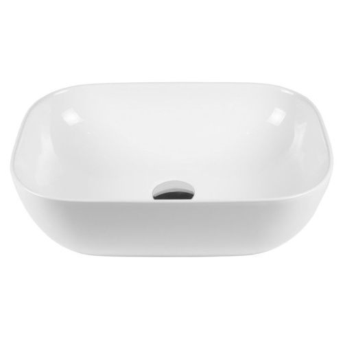 Раковина из сантехнического фарфора Bond Cube S54-450 50х30 накладная цвет белый без отверстий под смеситель - фото 2