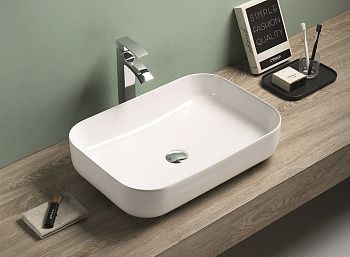 Раковина керамическая Art&Max AM-78565 60х40 накладная цвет белый