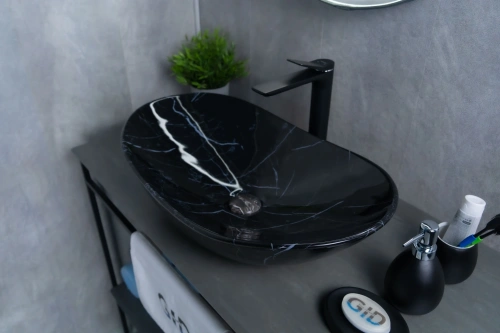 Раковина керамическая Gid Lago 54467 60х40 накладная цвет многоцветный без отверстий под смеситель - фото 4