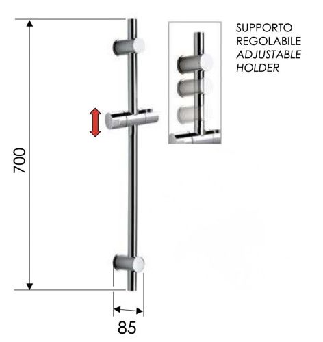 Душевая штанга Remer 317GNO цвет черный - фото 2