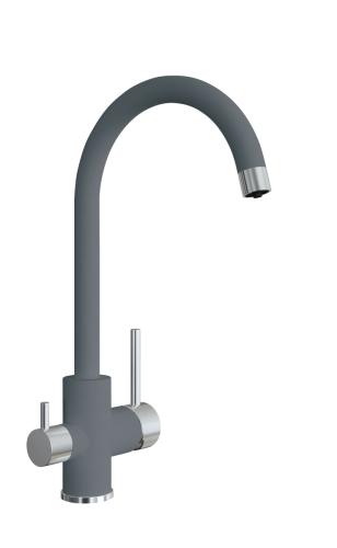 Смеситель для кухни Uperwood Quartz UPD-Q-01-03 UPD-Q-01-03 на мойку серый - фото 3