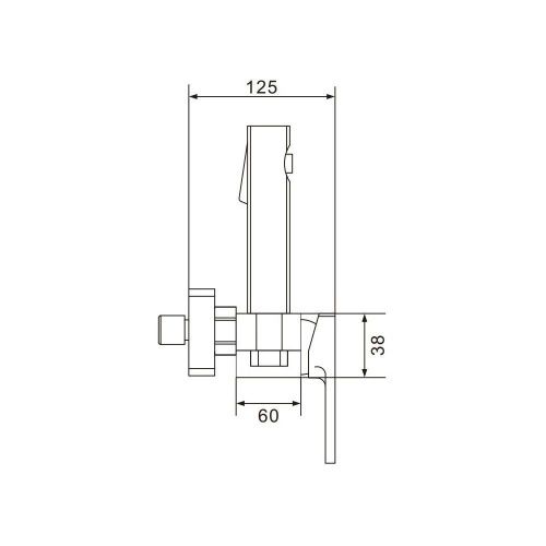 Гигиенический душ со смесителем Raffine F0596T-1 оружейная сталь - фото 3