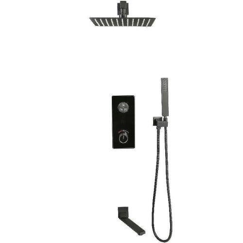 Душевая система ALMAes Ebro TVZ-8801 встраиваемая в стену цвет черный - фото 2