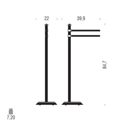 Стойка с аксессуарами для ванной Colombo Hermitage B3338.OA