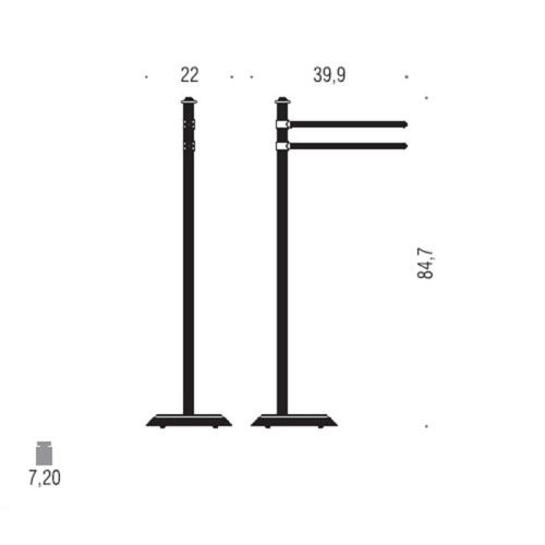 Стойка с аксессуарами для ванной Colombo Hermitage B3338.OA - фото 2