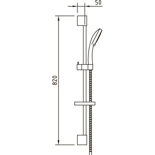 Душевой гарнитур Clever SYVARI BOX 98891 настенный хром - фото 3